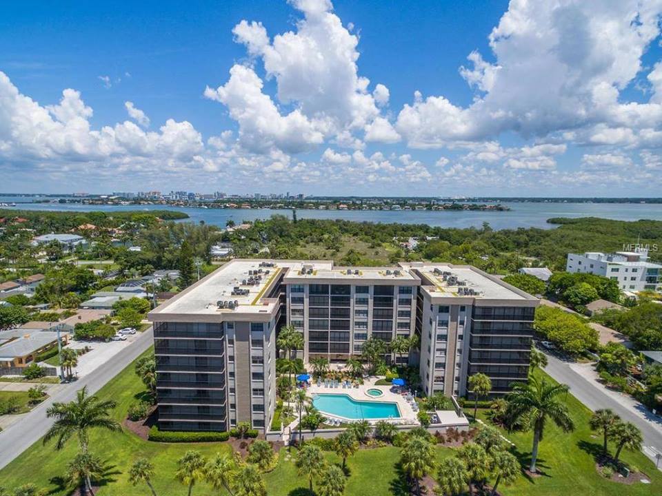 Photo of Lido Towers Building Aerial view, Lido Key, Sarasota, FL